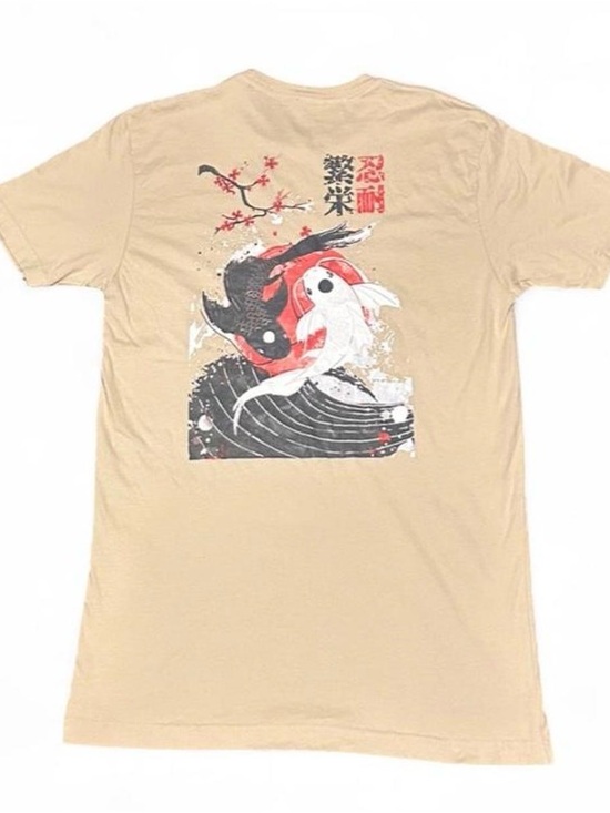 Other - Japanese koi fish tan t-shirt
